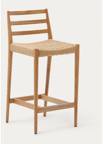 Hoker z litego drewna dębowego w naturalnym kolorze (wysokość siedziska 70 cm) Analy – Kave Home