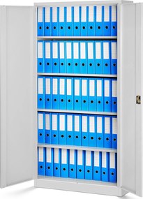 Szafa biurowa na akta wysoka Jan H 90x40x195 cm szara