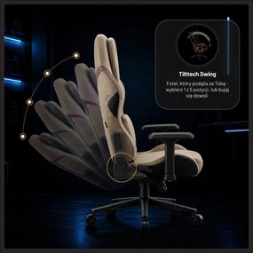 Fotel gamingowy materiałowy Diablo X-One Prime Normal Size, Elephant Grey