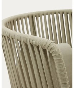 Zielony metalowy fotel ogrodowy Saconca – Kave Home