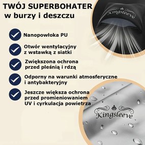 Ochronna plandeka na zestaw piwny BEER COVER, 180x90x74cm, antracytowa Kingsleeve