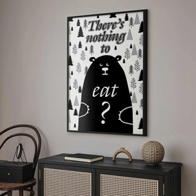 Plakat Nothing to eat 21x30 cm z ramą czarną bez marginesu ARTGEIST B