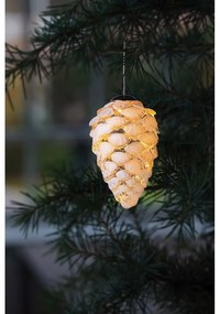 Biała wisząca świąteczna dekoracja świetlna ø 5 cm Celina – Sirius