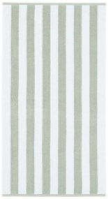Biały/szary bawełniany ręcznik kąpielowy 90x140 cm Stripe Jacquard – Bianca