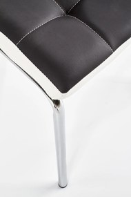 Dwukolorowe krzesło na chromowanych nogach K186