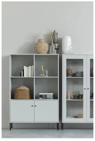 Jasnoszary regał z litego drewna sosnowego 107x160 cm Xam – WOOOD