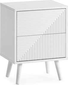 Stolik nocny Telmo z 2 szufladami kolor Biały