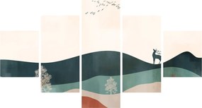 Obraz - Ilustrowany krajobraz (125x70 cm)