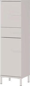 Kremowa wysoka/wąska szafka łazienkowa z matowym wykończeniem 34x123 cm Laurino – Germania