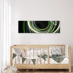 Obraz zielonych kresek (170x50 cm)