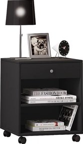 Drewniany stół nocny Rolda kółka szufladowe