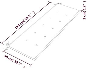 Drewniana ławka z poduszką N1-M17
