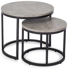 Zestaw 2 industrialnych stolików kawowych beton F2-D94