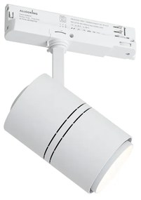 Nowoczesny reflektor szynowy biały do szyny 3-fazowej z LED - 3-Phase Ruler