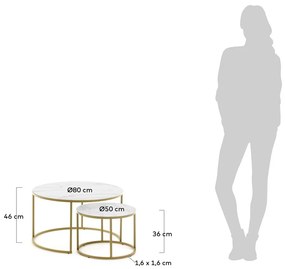 Zestaw 2 stolików Kave Home Leonor
