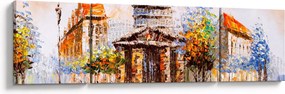 Obraz - Malowana miejska pamiątka (170x50 cm)
