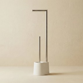 Stojak na papier toaletowy i szczotkę do WC STILK, 63 cm