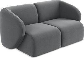 Szara aksamitna sofa 174 cm Lani – Makamii