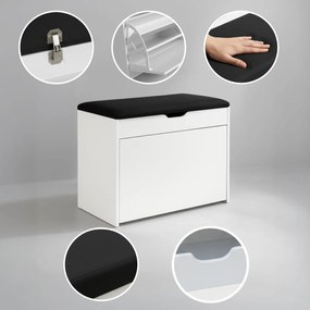 Szafka na buty z siedziskiem i wysuwanymi półkami VAULT, 57 x 30 x 53 cm