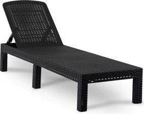 Fotel Ogrodowy Leżak ARIZONA Technorattan Czarny