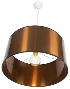 Nowoczesna lampa wisząca biała klosz miedź 50cm - Pendel Nowoczesny Oswietlenie wewnetrzne