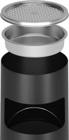 Kosz na śmieci z popielniczką, 17 l, czarny