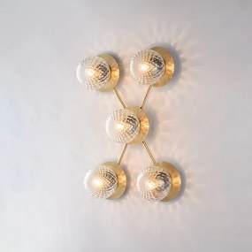 Lampa sufitowa Armonia z szczotkowanego brązu żelaznego 5 świateł dł. 62 x 42 BL285-PL5-BRZ