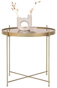 Okrągły stolik w kolorze złotym ø 48 cm Venezia – House Nordic