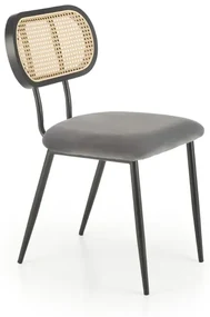Krzesło K503 VELVET szare HALMAR