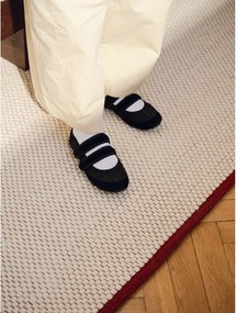 Czerwony/beżowy wełniany dywan tkany ręcznie 140x200 cm Lenu – noo.ma