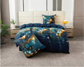 PrzytulneMieszkanie.pl PrzytulneMieszkanie.pl Pościel z mikrofibry MYSTIC BUTTERFLY niebieska Rozmiar pościeli: 70 x 80 cm | 140 x 200 cm