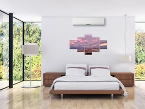 Obraz - Zmierzch nad miastem (125x70 cm)