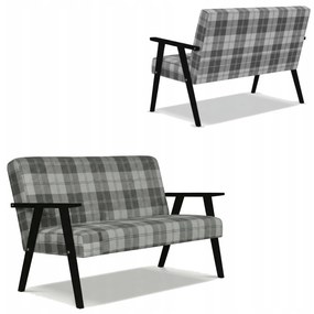 Sofa w stylu PRL retro vintage SOLER Family Meble krata szara