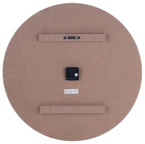 Zegar ścienny z minimalistyczną tarczą imitującą drewno, MDF, Ø 60 cm