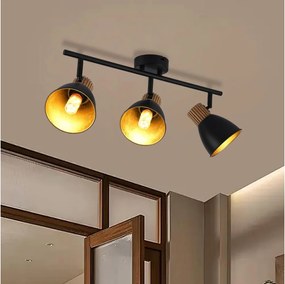 Brilagi - Oprawa punktowa ODENSE 3xE14/10W/230V drewno/czarny