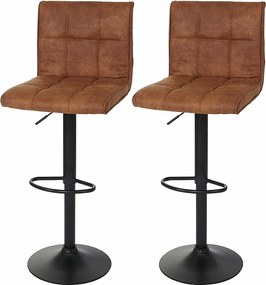 Stołek barowy MCW-B13 (zestaw 2 szt.),  vintage jasnobrązowy