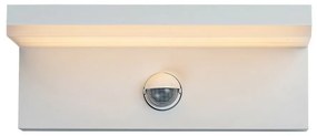 Rabalux 77116 zewnętrzna lampa ścienna LEDZaragoza, z czujnikiem, 9 W, IP54, biała