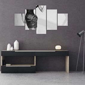 Obraz - Kobieta w krótkiej sukience (125x70 cm)