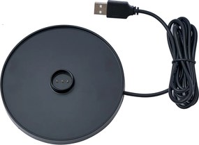 Lampa stołowa rdzawobrązowa z LED IP65, ładowalna ze stacją ładującą - Bass