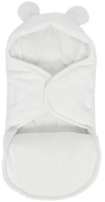Biały rożek niemowlęcy z materiału bouclé 45x80 cm – Meowbaby
