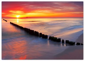 Obraz - Sunset, Baltic Sea, Poland (70x50 cm)