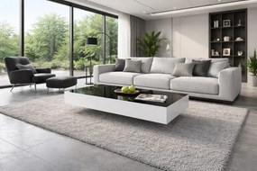 Niski stolik kawowy Pixel 120x60 cm, kolor czarno-biały połysk