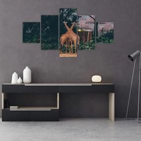 Obraz dwóch żyraf (125x70 cm)