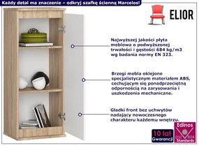 Szafka wisząca w skandynawskim stylu dąb sonoma + biały R3-P32