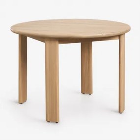 Okrągły Stół Ogrodowy Ø110 Cm Z Drewna Akacjowego Uleno Jasny Akacjowy Brąz - Sklum