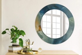 Marmur onyx Lustro dekoracyjne okrągłe