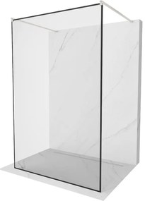 Mexen Kioto ścianka prysznicowa wolnostojąca 110 x 200 cm, czarna ramka 8 mm, nikiel szczotkowany - 800-110-002-97-70