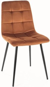 Krzesło tapicerowane MILA VELVET cynamonowe