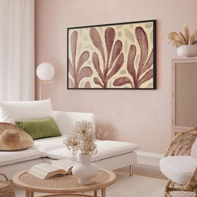 Plakat Liście i plamy 90x60 cm z ramą czarną bez marginesu ARTGEIST B