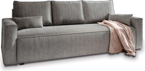 Masseno Sofa MENI z funkcją spania i pojemnikiem na pościel, Rozkładana sofa - Szary, POSO 60
